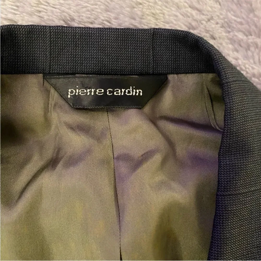 Pierre Cardin Classic Gray Double-Breasted Men's Blazer, M